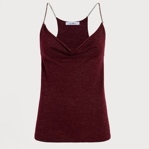 Sam Edelman knit rhinestone strap top